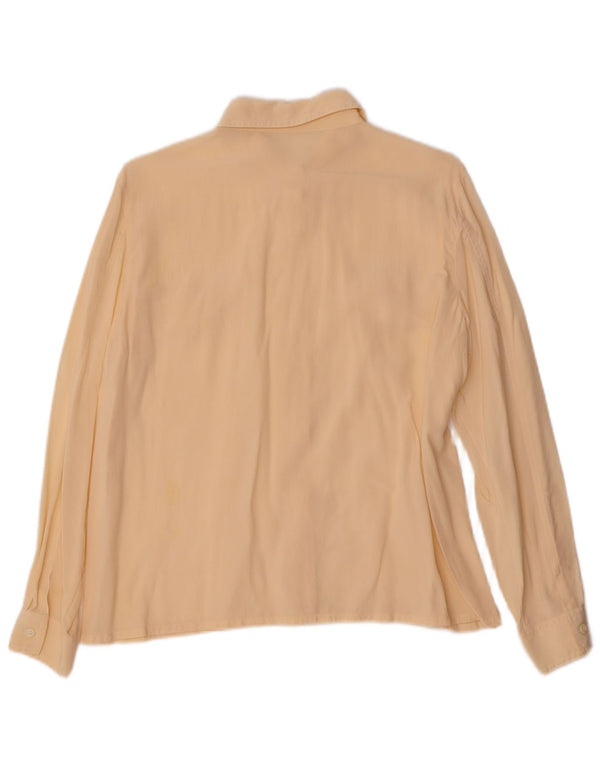 Vintage ženska košulja bluza UK 16 velika bež