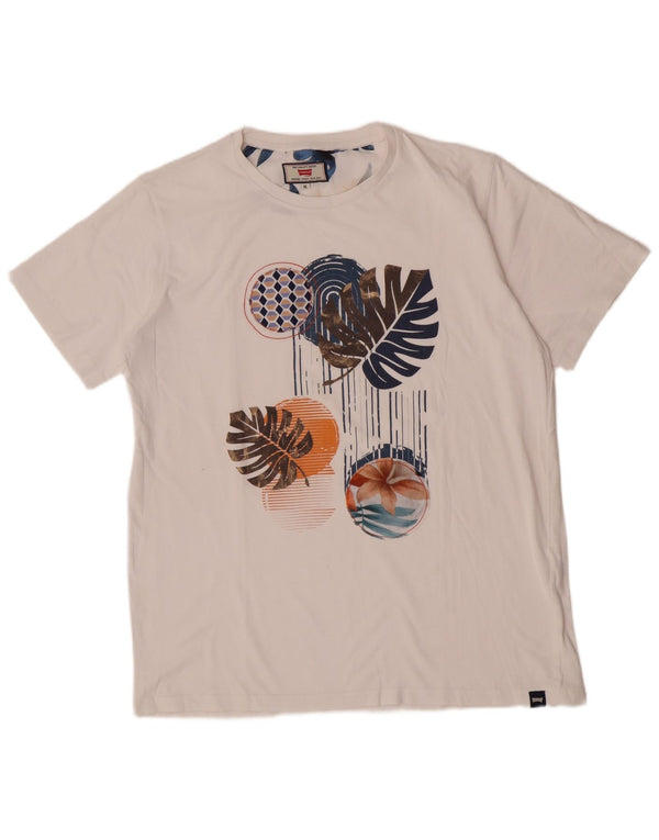 Carrera ženska majica s grafičkim motivima UK 18 XL bijeli pamuk s cvjetnim motivima
