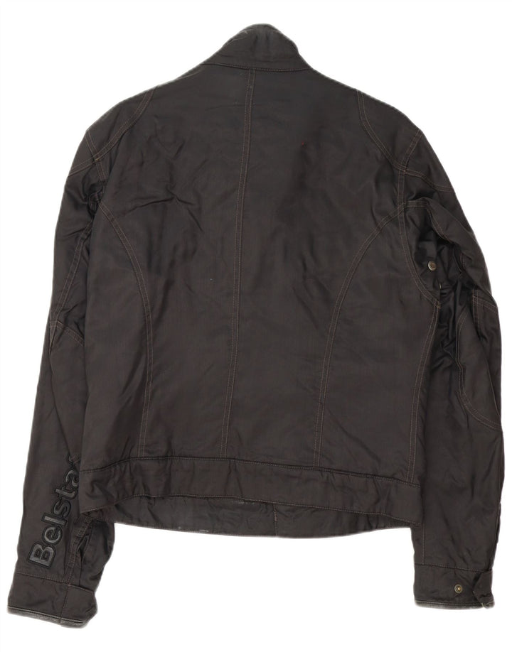 Belstaff muška grafička trkačka jakna UK 38 srednji crni najlon