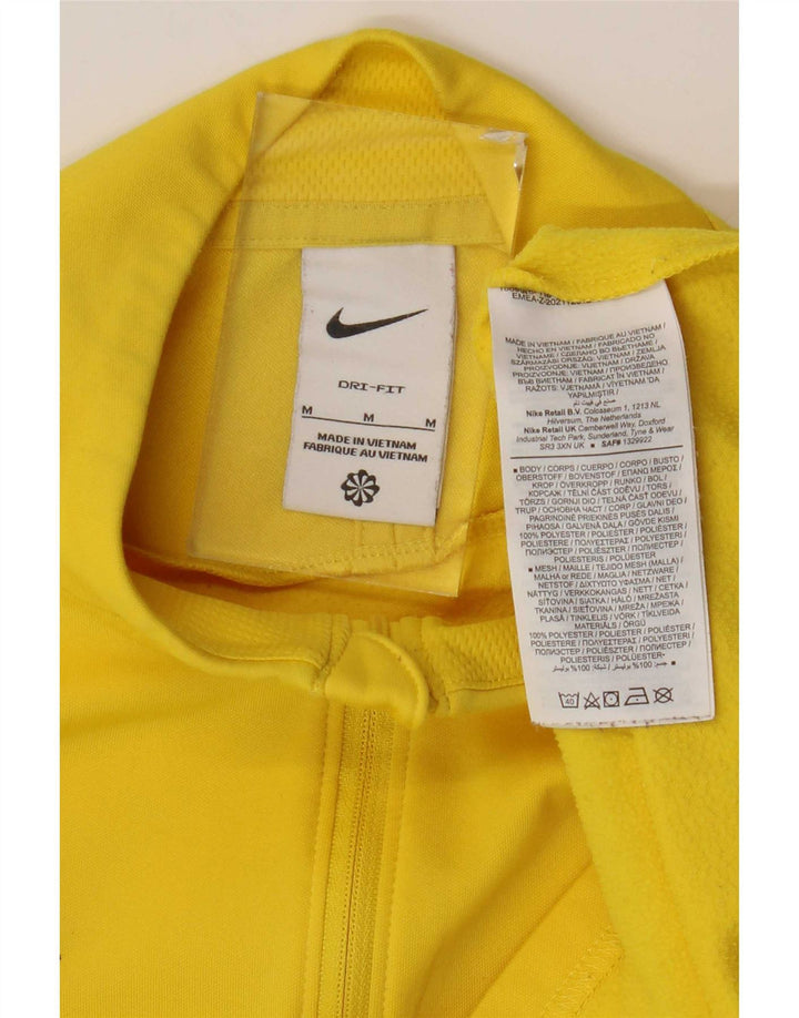 Nike Dri Fit majica s izrezom i puloverom, gornji dio srednje žute boje