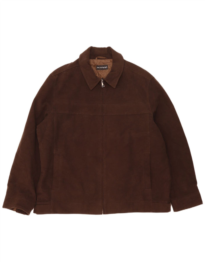 Marks & Spencer muška bomber jakna s autogramom UK 42 XL smeđi pamuk