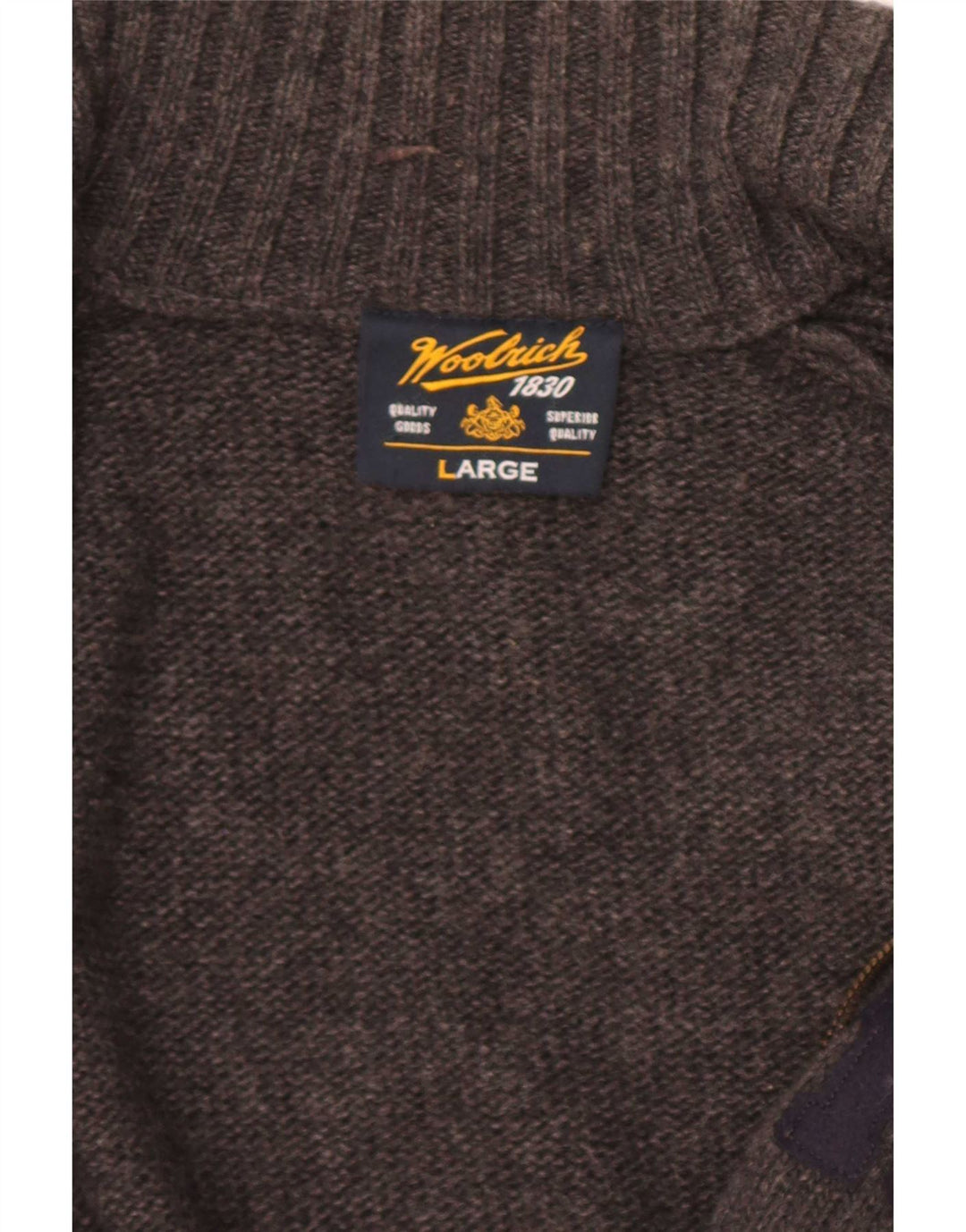 Woolrich muški grafički kardigan džemper veliki sivi
