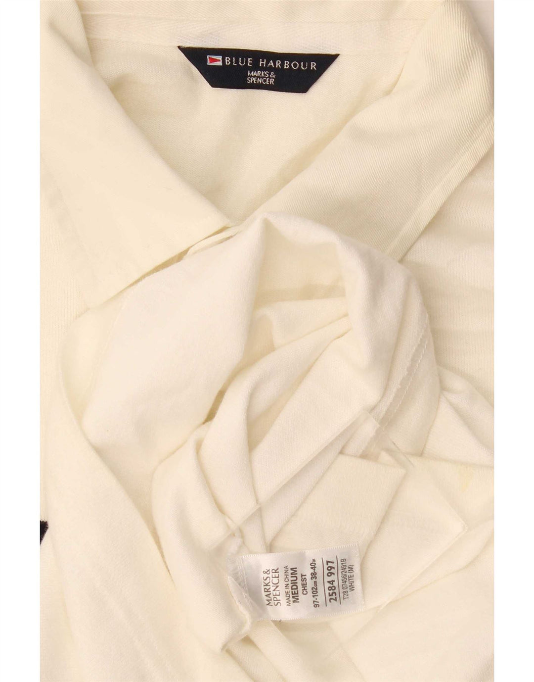 Marks & Spencer muška plava Harbor polo majica srednje bijele pruge