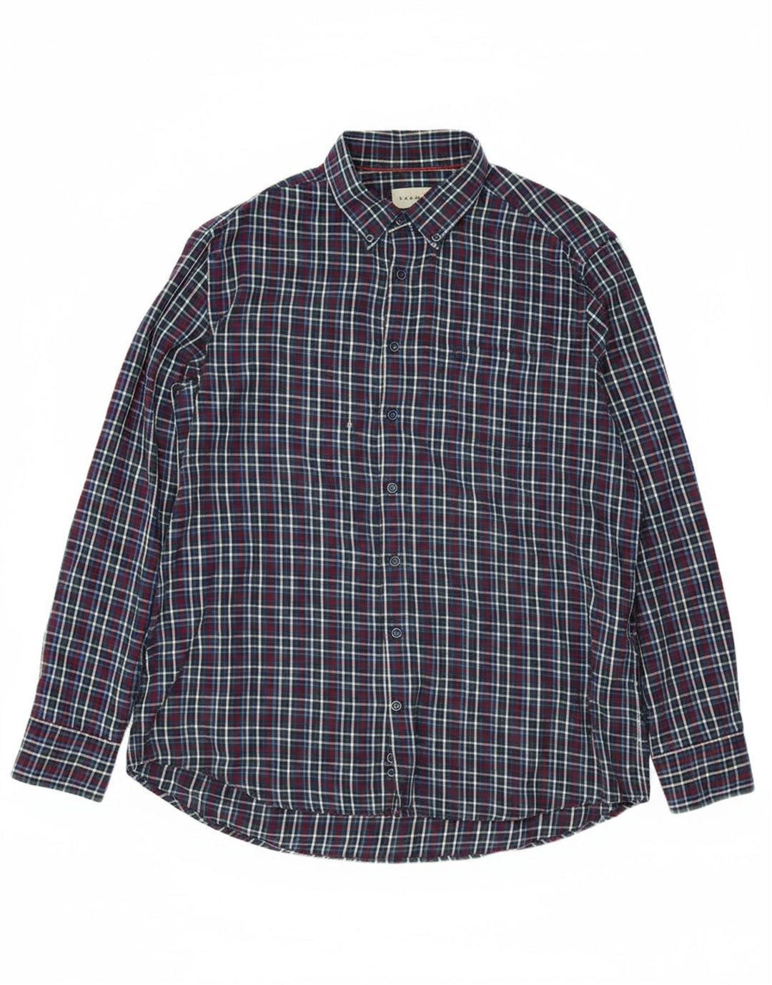 BUGATTI Mens Flannel Shirt Size  43/44 XL Multicoloured Check Cotton