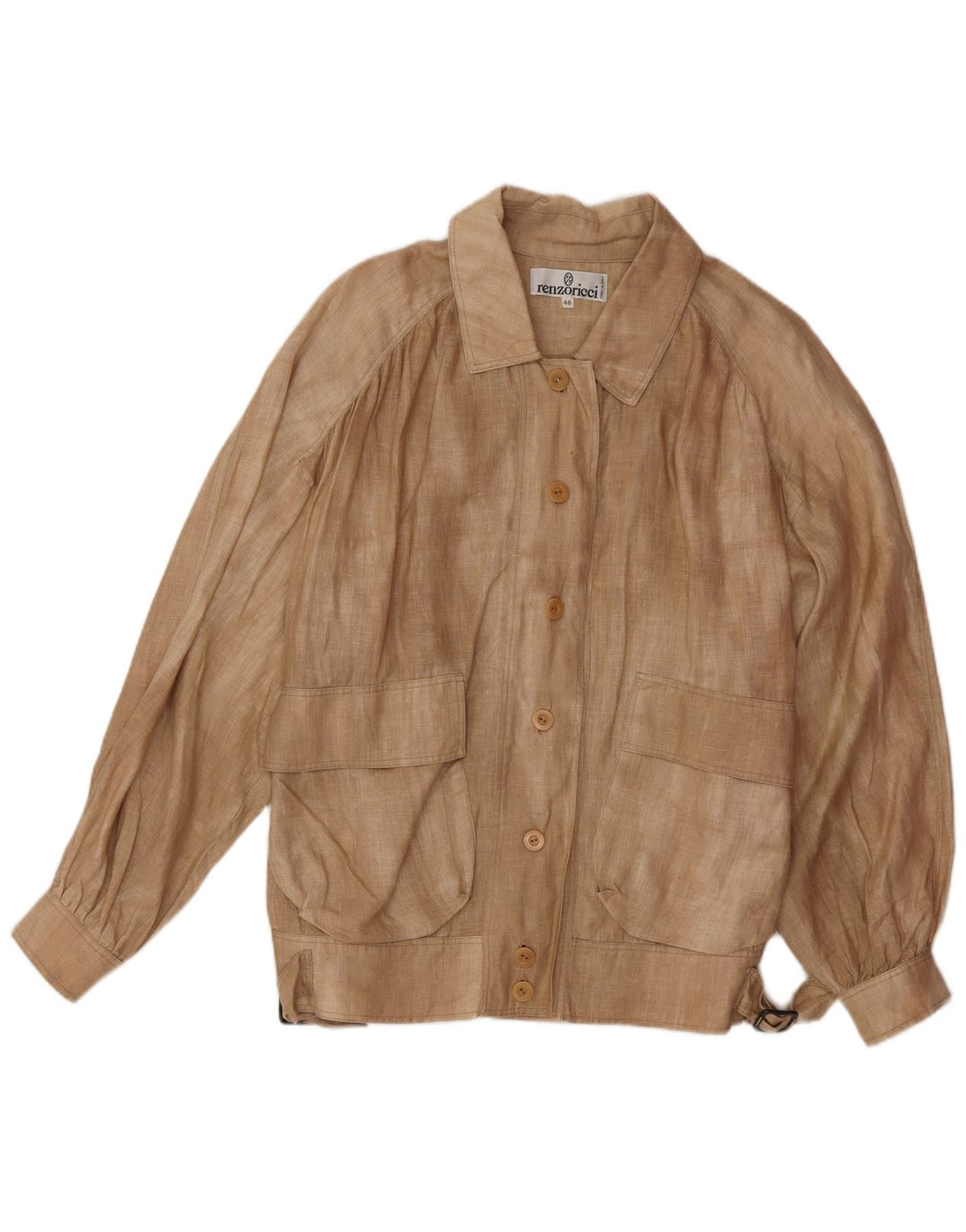 Vintage ženska prevelika bomber jakna IT 46 Large Beige Lan