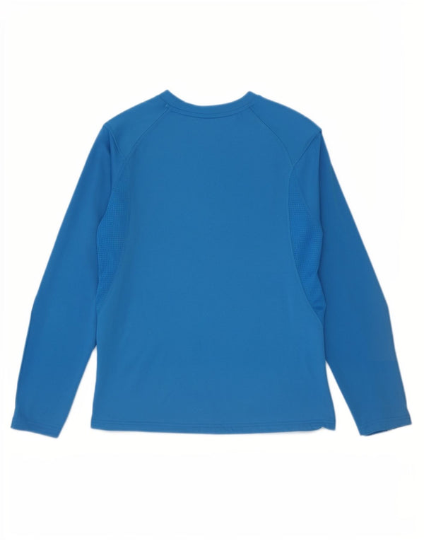 Adidas Womens Running Top Long Sleeve UK 14 Medium Blue Polyester Sports
