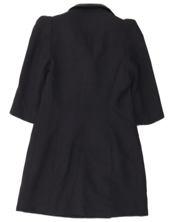 Zara ženska dugačka jakna s dvostrukim kopčanjem UK 12 Srednje tamnoplava