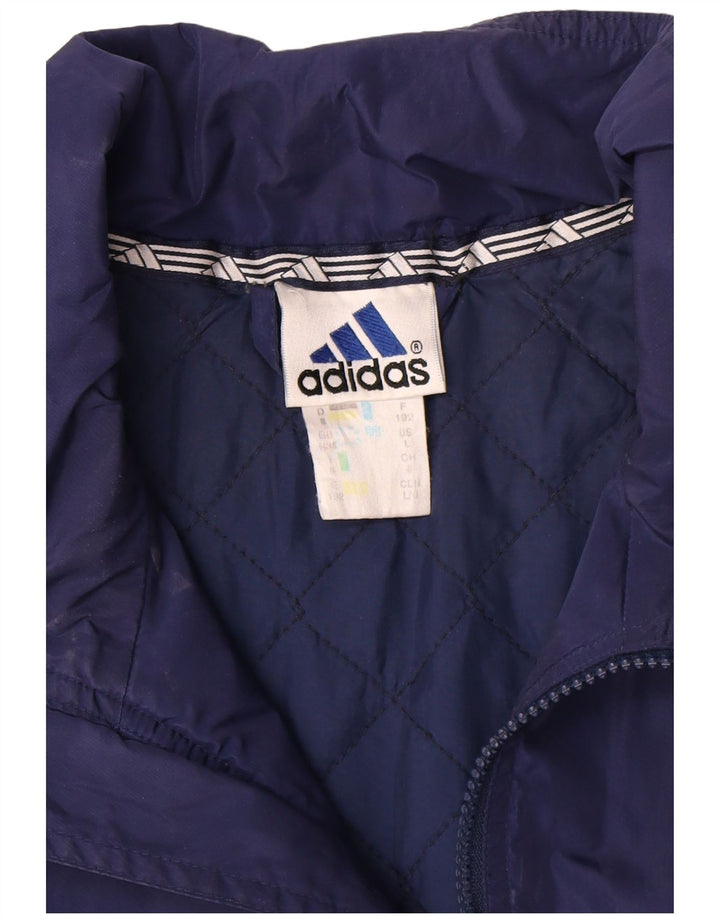 Adidas muška jakna vjetrovka UK 44/46 velika tamnoplava poliamidna