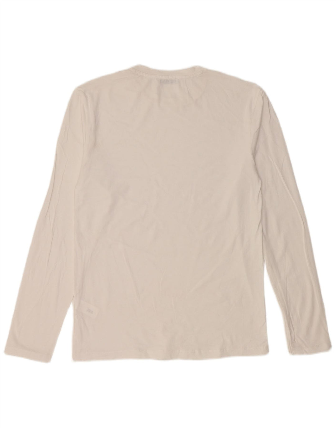 Zara muška majica dugih rukava srednje bijelog pamuka