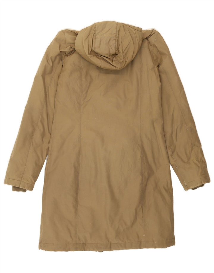 WOOLRICH Womens Hooded Padded Coat UK 10 Small Khaki Vintage Woolrich and Second-Hand Woolrich from Messina Hembry 