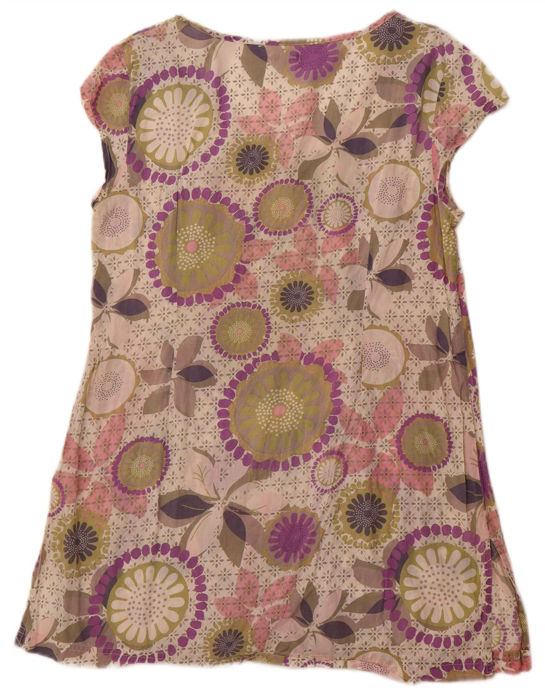 WHITE STUFF Ženska osnovna haljina UK 14 Srednje ljubičasta cvjetna pamuk