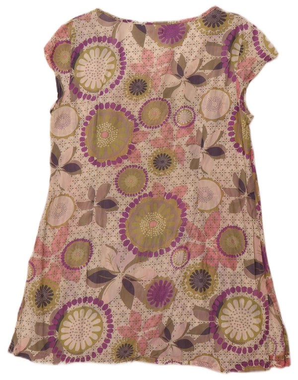 WHITE STUFF Ženska osnovna haljina UK 14 Srednje ljubičasta cvjetna pamuk