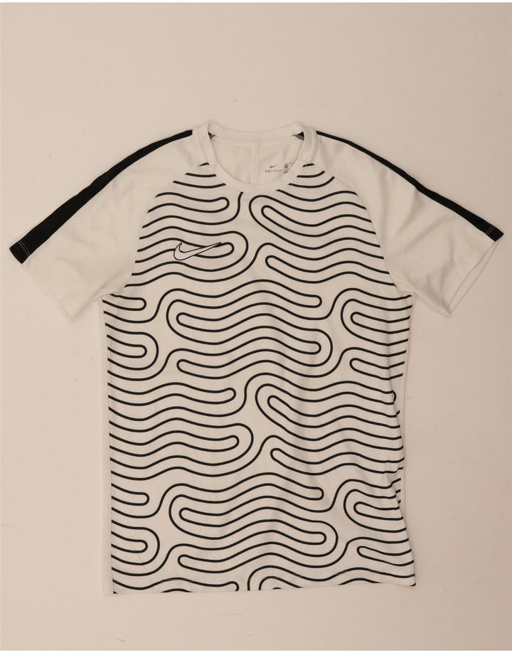 Nike Dri Fit majica kratkih rukava s apstraktnim uzorkom srednje bijele boje