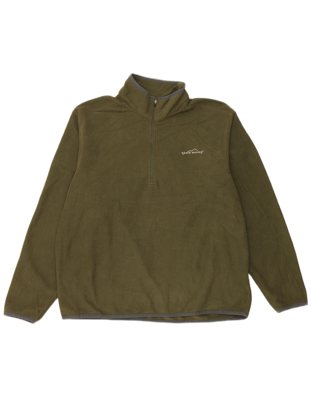 Eddie Bauer muški džemper od flisa s patentnim izrezom, veliki zeleni poliester