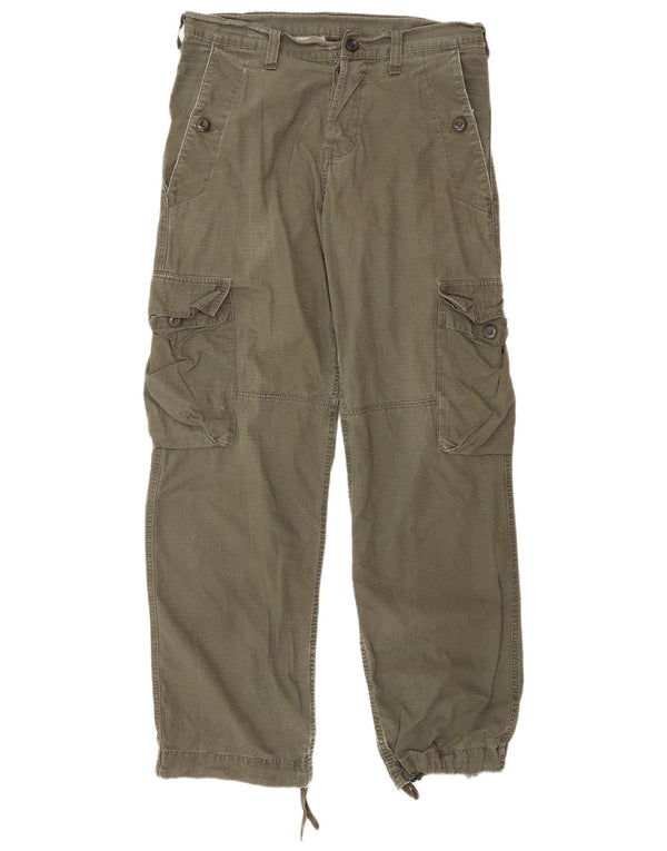 Carhartt muške ravne kargo hlače W30 L34 Kaki karirani pamuk