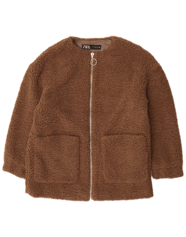 Prevelika jakna od flisa Zara Teddy Bear UK 6 XS smeđa poliester