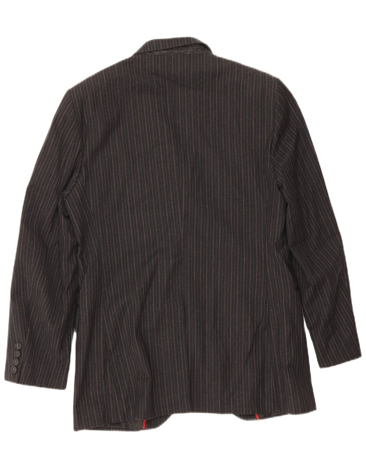 Sisley muška jakna sa 3 gumba IT 46 male sive pruge pamuk