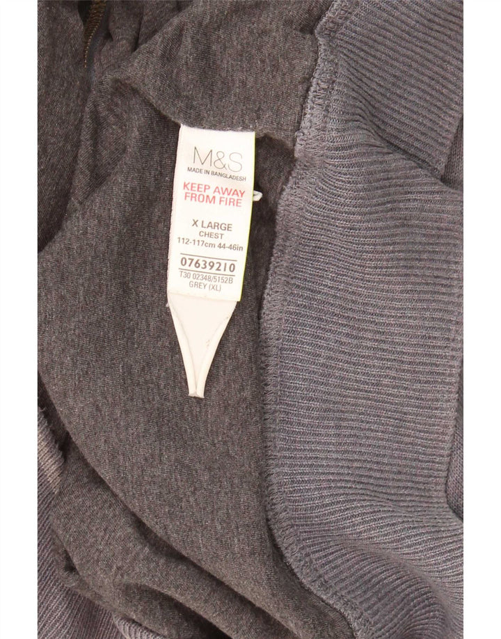 Marks & Spencer muški kardigan pulover XL sivi pamuk