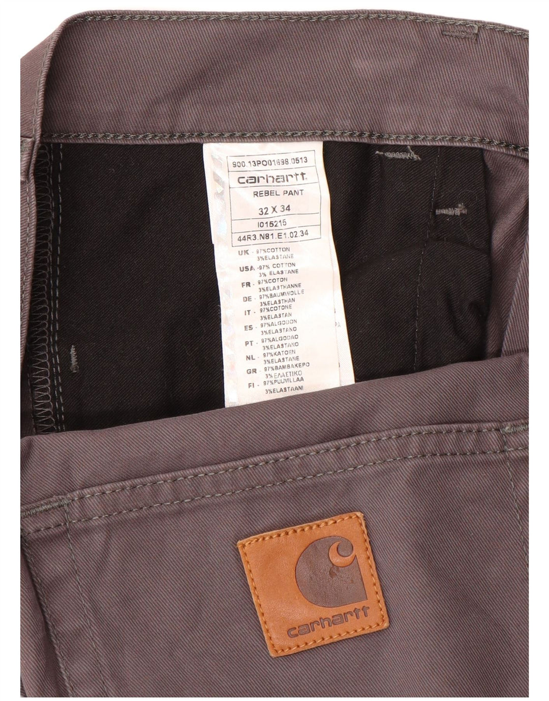 Carhartt muške uske ležerne hlače W32 L34 sivi pamuk
