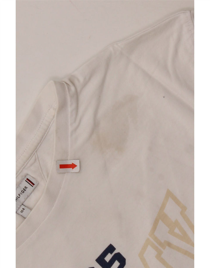 TOMMY HILFIGER Majica kratke majice kratkih rukava za djevojčice 13-14 godina Bijela