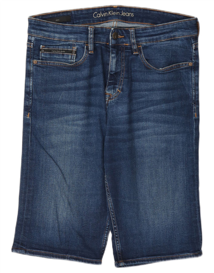 Calvin Klein muške traper kratke hlače W31 Srednje plavi pamuk