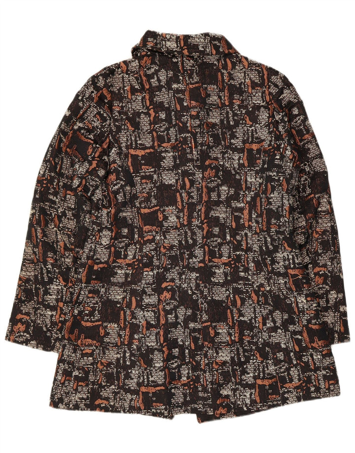 Benetton ženski kaput s apstraktnim uzorkom UK 10 Mali crni poliester