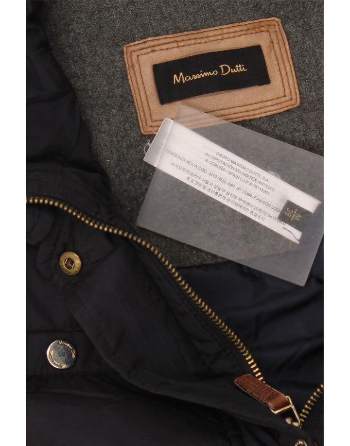 Ženska podstavljena jakna Massimo Dutti UK 14 srednje tamnoplavi poliester