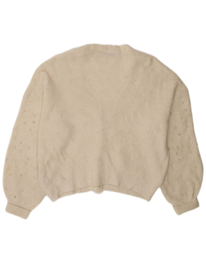 Marks & Spencer ženski preveliki džemper UK 16 Large Off White