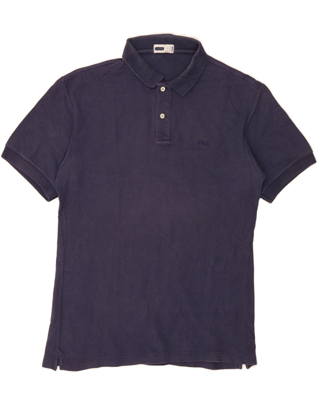 FILA Mens Polo Shirt IT 52 Large Navy Blue Cotton Vintage Fila and Second-Hand Fila from Messina Hembry 