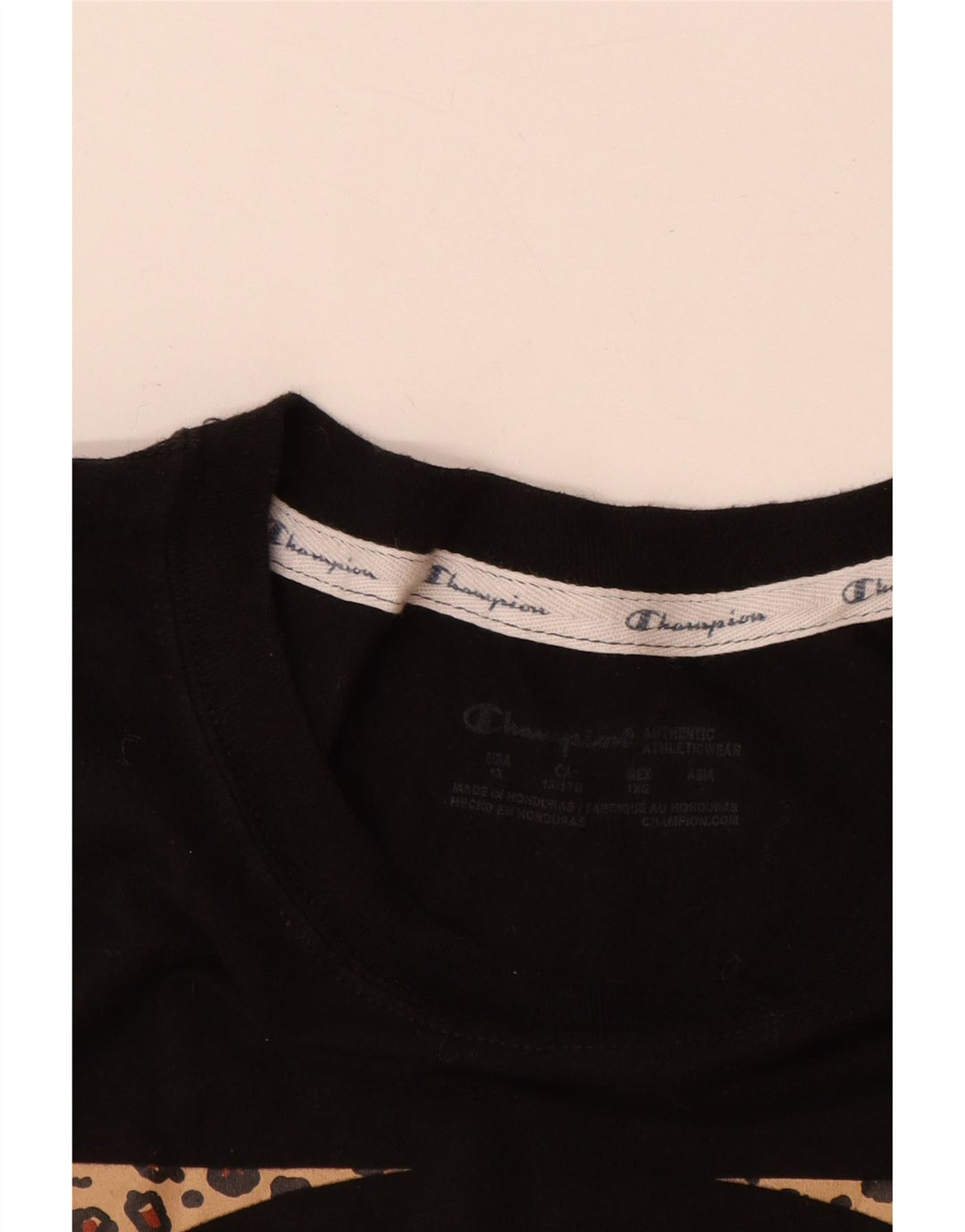 Champion ženska majica kratkih rukava s grafičkim motivima UK 18 XL crni pamuk