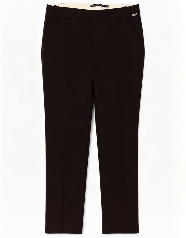 Zara ženske ravne chino hlače EU 36 XS W26 L27 crni pamuk