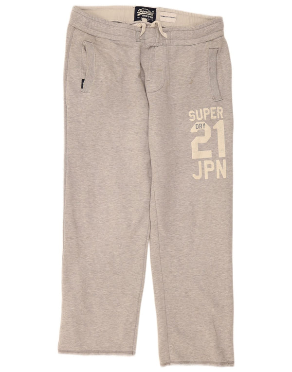 Superdry muške grafičke trenirke Hlače Joggers XL Sivi flekasti pamuk