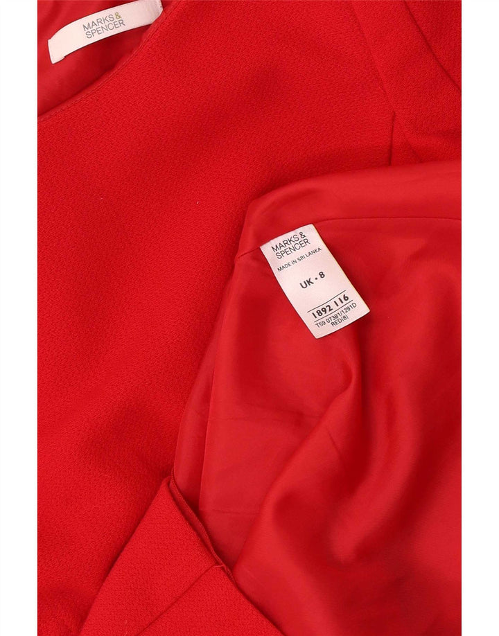 Marks & Spencer ženska plašt haljina UK 8 Mali crveni poliester