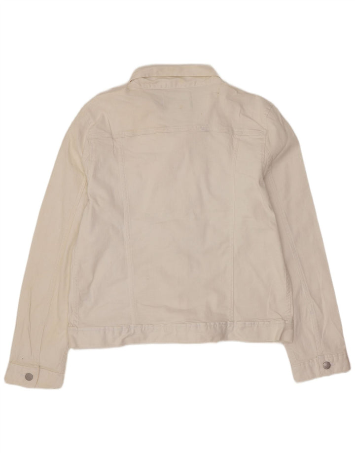 Calvin Klein Jeans Ženska traper jakna UK 18 XL Bijeli pamuk