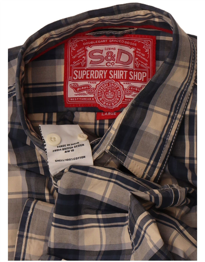 Superdry muška košulja veliki plavi karirani pamuk