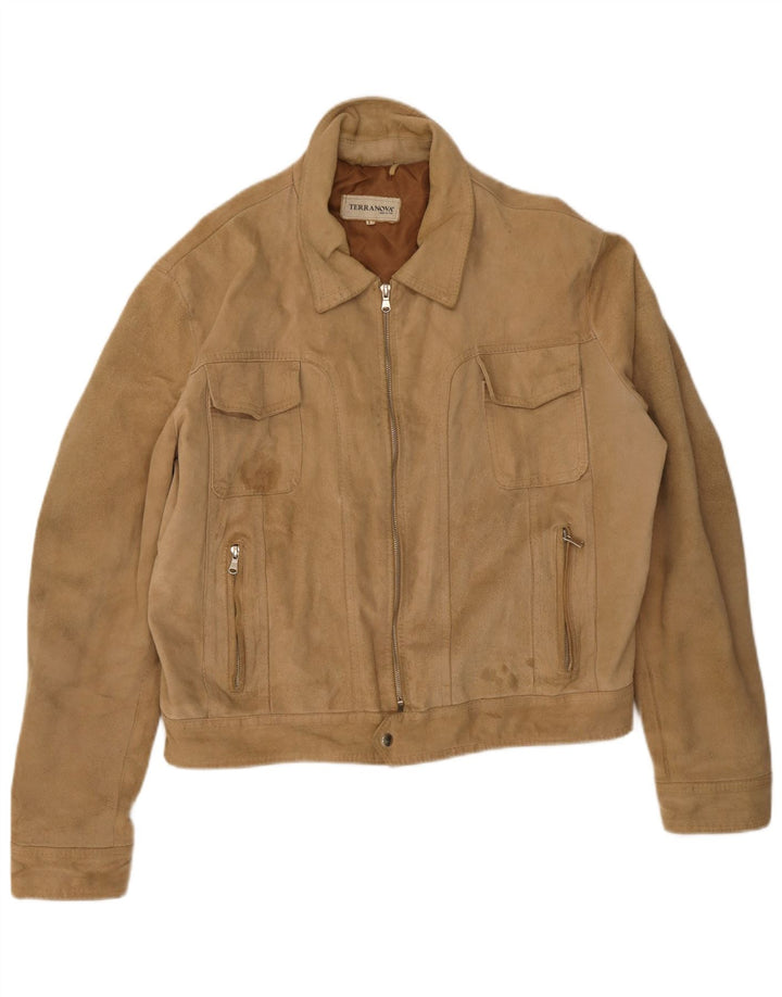 Terranova muška bomber jakna od brušene kože UK 40 Large Beige