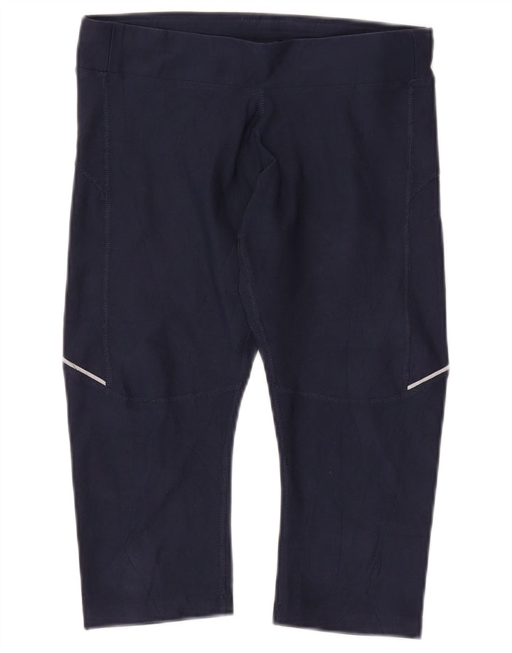 NIKE ženske Dri Fit Capri tajice UK 10 Male tamnoplave poliesterske