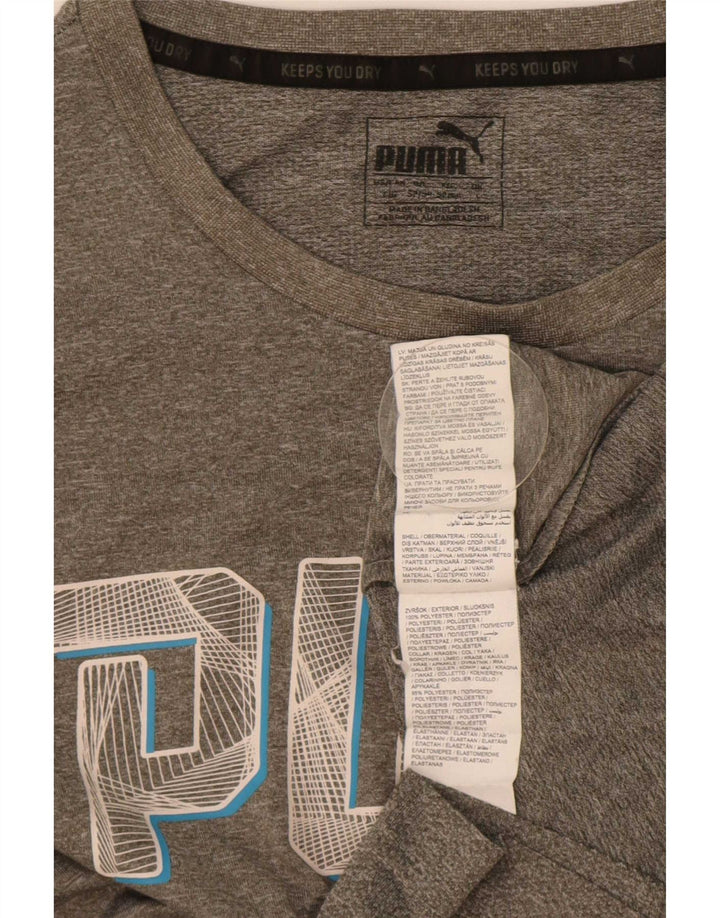 Puma muška majica kratkih rukava s grafičkim motivima, veliki sivi flekasti poliester
