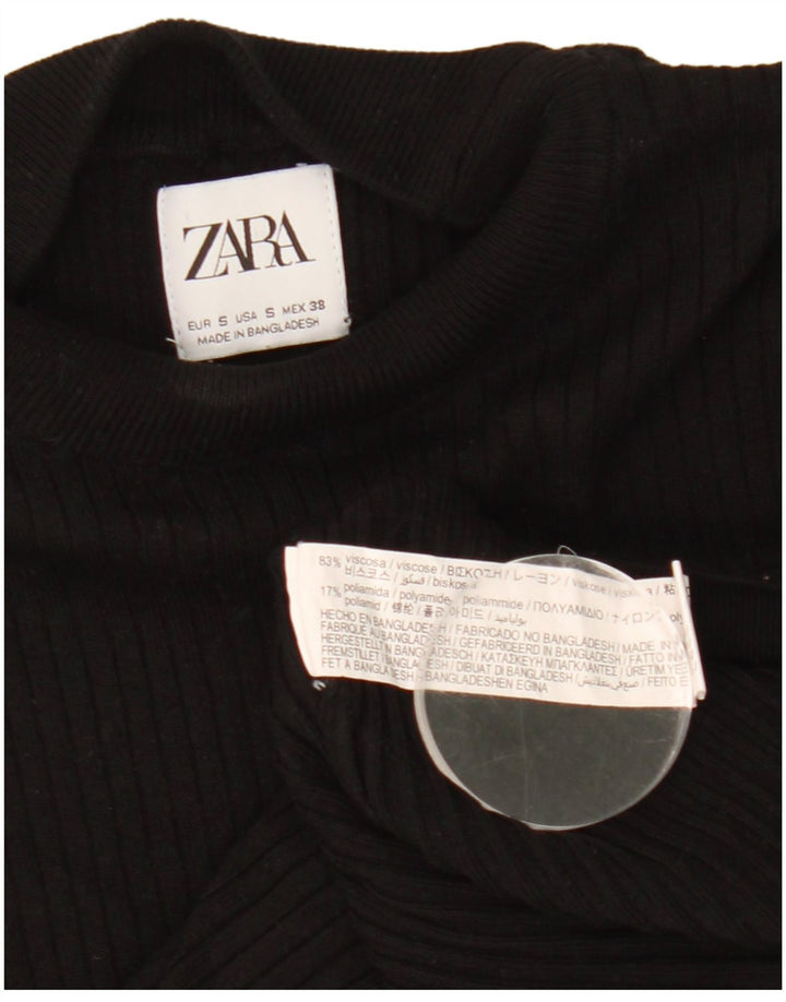 Zara muški pulover s kornjačičastim ovratnikom, mali crni viskozni pulover