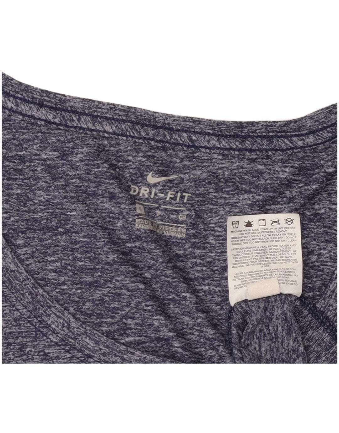 Nike Ženska Dri Fit T-Shirt majica UK 10 Small tamnoplavi pjegavi poliester