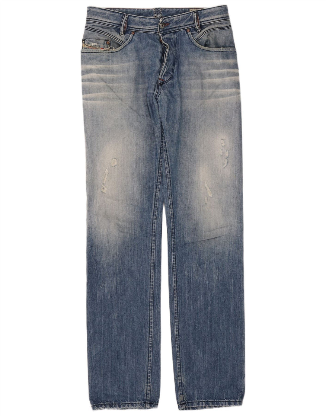 Diesel Mens Iakop Distressed Slim Jeans W33 L34 Plavi pamuk