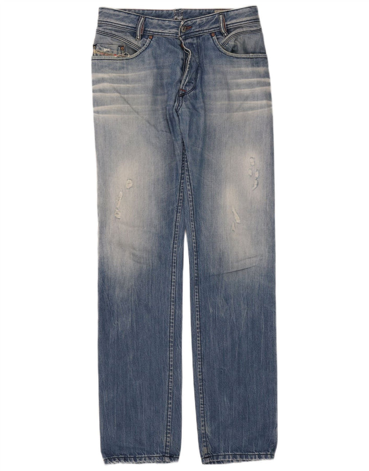 Diesel Mens Iakop Distressed Slim Jeans W33 L34 Plavi pamuk