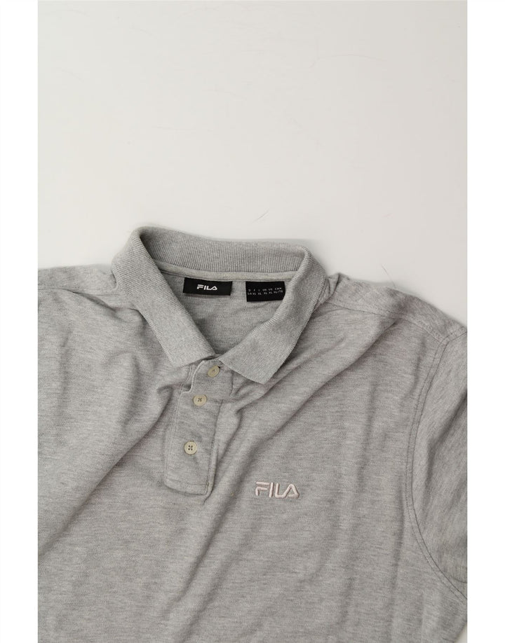 FILA Mens Polo Shirt XL Grey Cotton Vintage Fila and Second-Hand Fila from Messina Hembry 