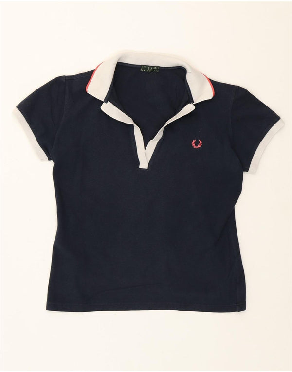 Fred Perry ženska skraćena polo majica UK 18 XL tamnoplavi pamuk