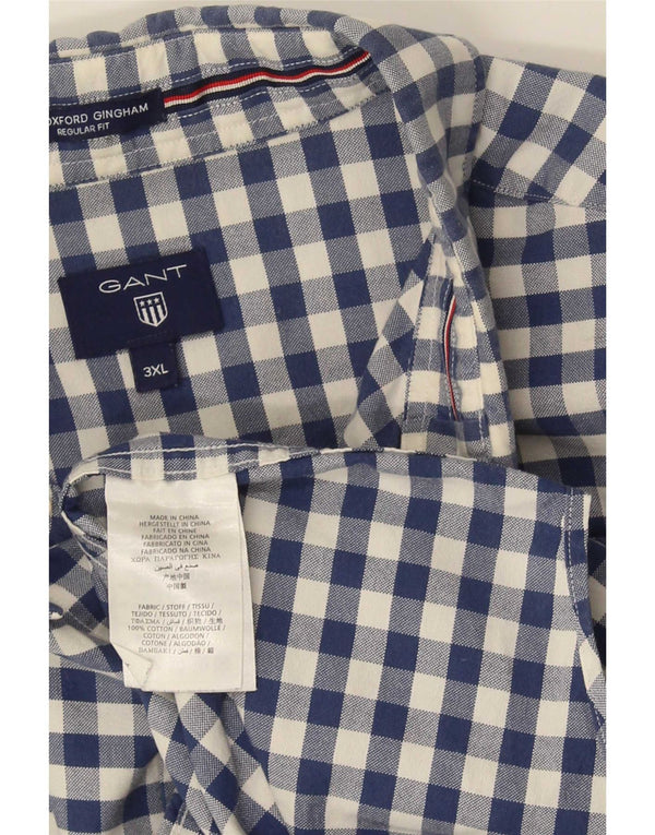 Gant muška košulja standardnog kroja 3XL plavi pamuk od ginghama
