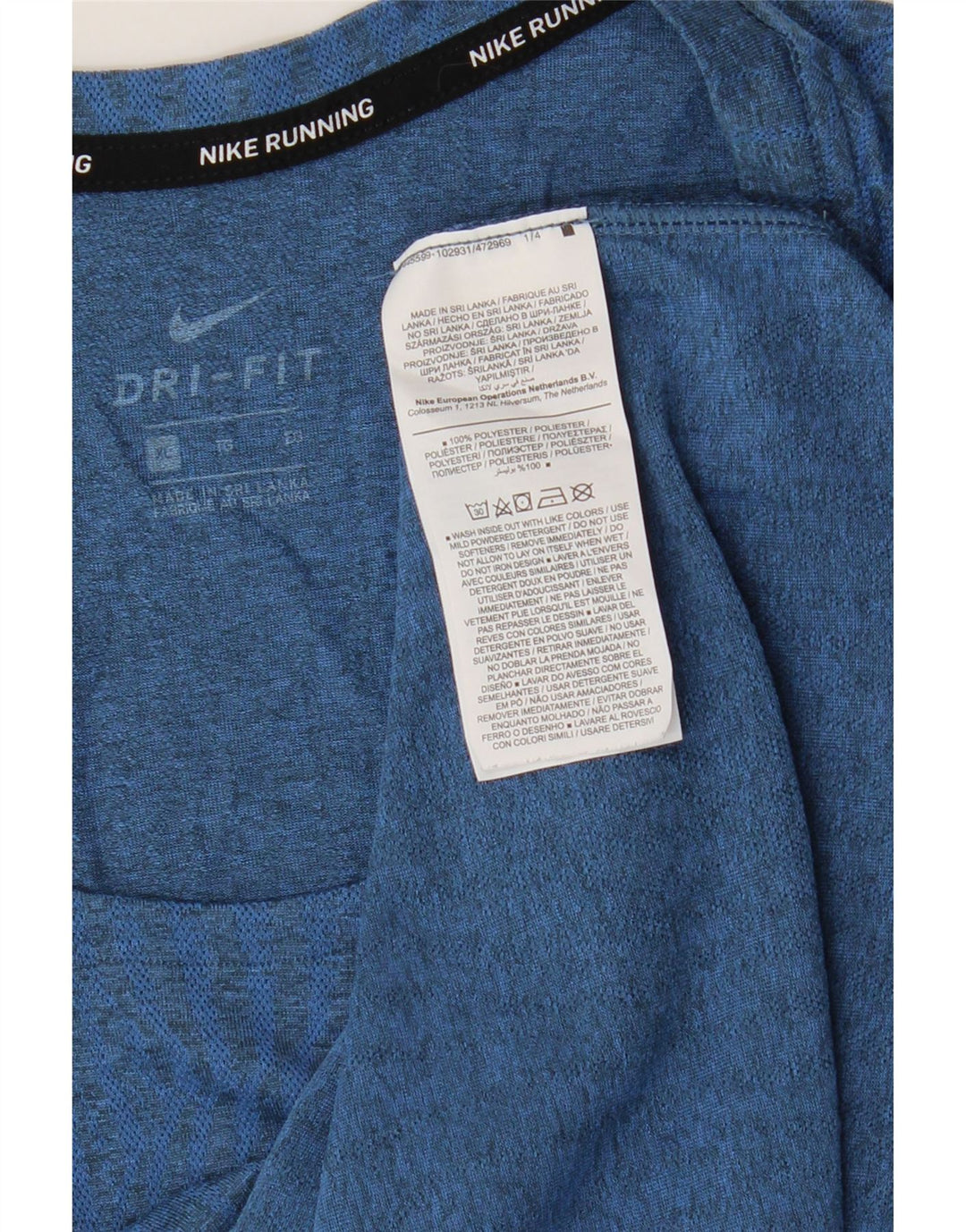 Nike Dri Fit Vest Top XL plavi poliester