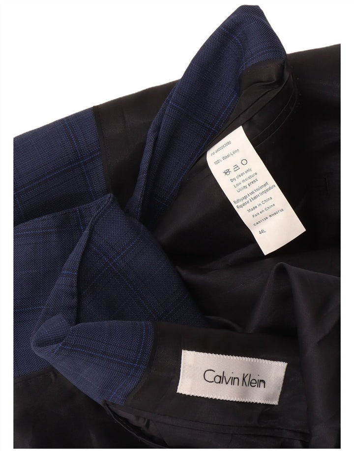 Calvin Klein Jeans muška jakna sa 2 gumba UK 44 2XL plava karirana vuna