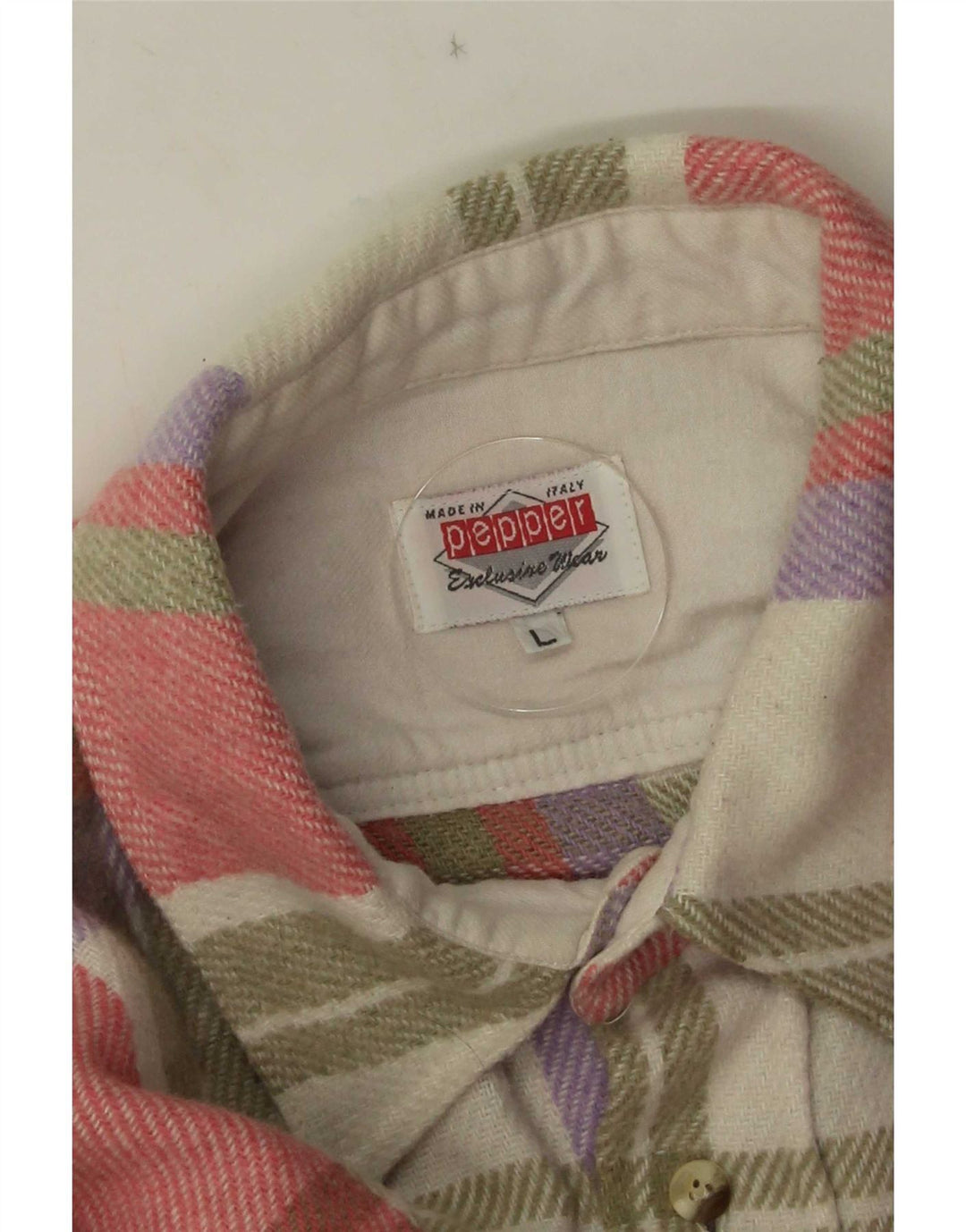 Vintage muška flanelska majica velikog ružičastog kariranog akrila
