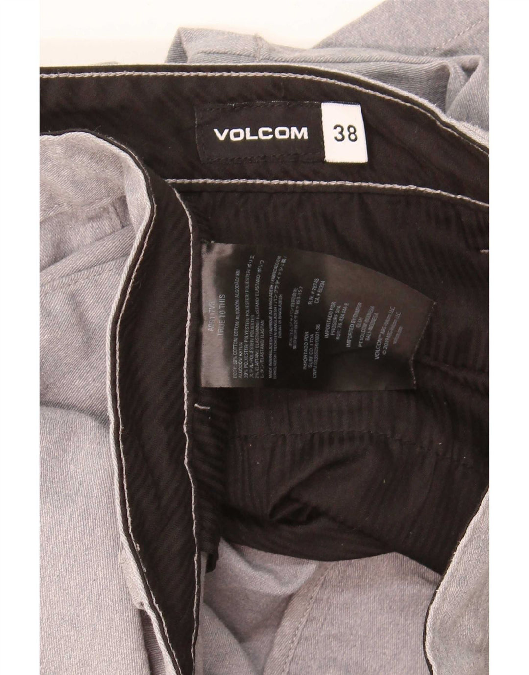 Volcom muške chino kratke hlače W38 XL sivi pamuk