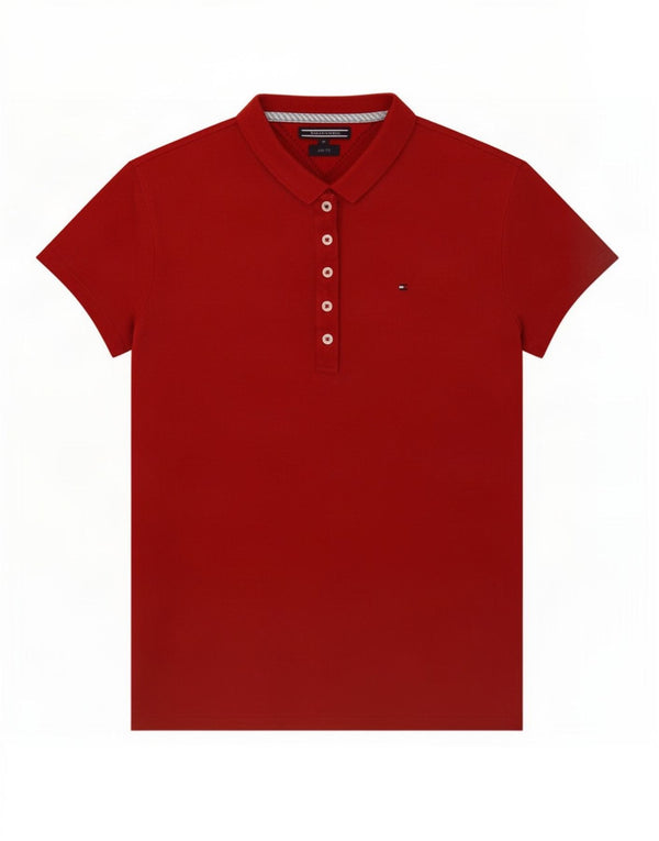 Tommy Hilfiger ženska polo majica uskog kroja UK 12 srednje crvena